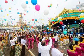 MYANMAR-YANGON-WATER FESTIVAL