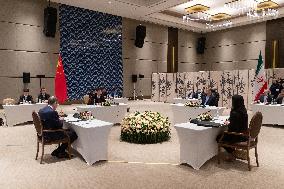 UZBEKISTAN-SAMARKAND-CHINA-RUSSIA-PAKISTAN-IRAN-FMS-AFGHAN ISSUE-INFORMAL MEETING