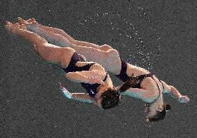 (SP)CHINA-SHAANXI-XI'AN-DIVING-FINA WORLD CUP-WOMEN'S 10M SYNCHRONISED FINAL (CN)