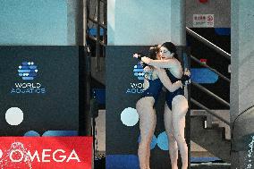 (SP)CHINA-SHAANXI-XI'AN-DIVING-FINA WORLD CUP-WOMEN'S 10M SYNCHRONISED FINAL (CN)