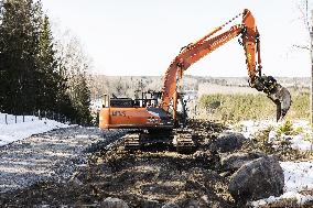 Barrier fence project at the eastern border of Finland