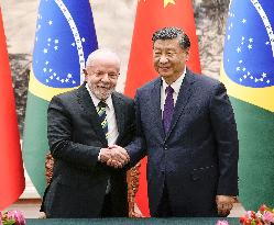 Brazilian President Lula meets Chinese President Xi