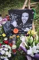 The place where Irish driver Craig Breen crashed and died