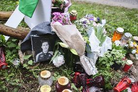 The place where Irish driver Craig Breen crashed and died