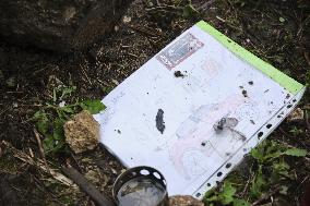 The place where Irish driver Craig Breen crashed and died