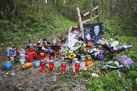 The place where Irish driver Craig Breen crashed and died