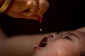 NEPAL-KATHMANDU-CHILDREN-VITAMIN A DROPS