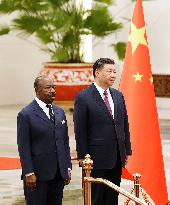 Leaders of China and Gabon