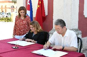 CUBA-HAVANA-CHINA-WATER RESOURCES EQUIPMENT-DONATION