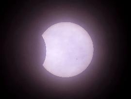 Partial solar eclipse in Japan