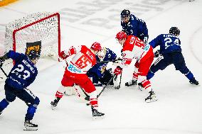 Ice hockey friendly match Finland vs Denmark