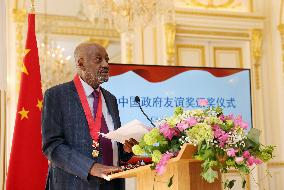 FRANCE-PARIS-CHINESE GOVERNMENT FRIENDSHIP AWARD