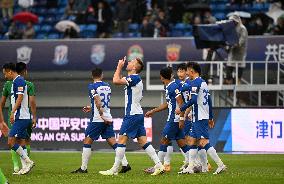 (SP)CHINA-WUHAN-FOOTBALL-CSL-TIANJIN JINMEN TIGERS VS ZHEJIANG (CN)