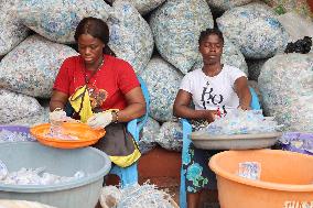 GHANA-ACCRA-PLASTIC WASTE-RECYCLING