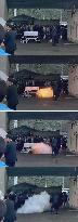 Video capturing moment of explosives attack on Japan PM Kishida