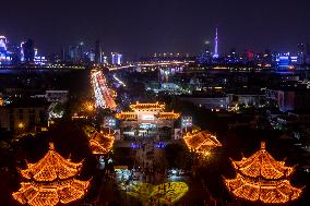 CHINA-HUBEI-WUHAN-HUANGHELOU-LIGHT SHOW (CN)