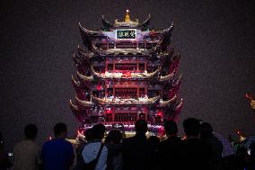 CHINA-HUBEI-WUHAN-HUANGHELOU-LIGHT SHOW (CN)
