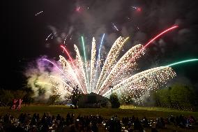 JAPAN-YAMANASHI-MOUNT FUJI-FIREWORKS SHOW