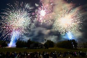 JAPAN-YAMANASHI-MOUNT FUJI-FIREWORKS SHOW