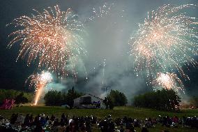 JAPAN-YAMANASHI-MOUNT FUJI-FIREWORKS SHOW