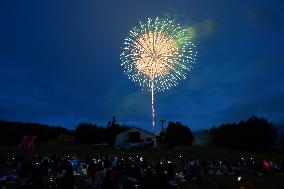 JAPAN-YAMANASHI-MOUNT FUJI-FIREWORKS SHOW