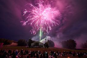 JAPAN-YAMANASHI-MOUNT FUJI-FIREWORKS SHOW