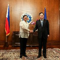 PHILIPPINES-MANILA-PRESIDENT-CHINA-QIN GANG-MEETING