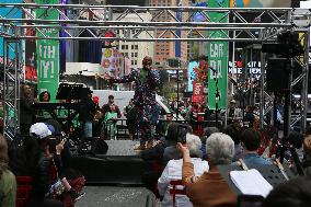 U.S.-NEW YORK-TIMES SQUARE-EARTH DAY-CELEBRATIONS