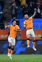 (SP)CHINA-QINGDAO-FOOTBALL-CSL-QINGDAO HAINIU VS BEIJING GUOAN (CN)