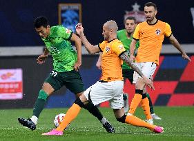 (SP)CHINA-QINGDAO-FOOTBALL-CSL-QINGDAO HAINIU VS BEIJING GUOAN (CN)