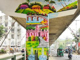 BANGLADESH-DHAKA-GRAFFITI-BEAUTIFICATION