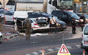 MIDEAST-ARIEL-ATTEMPTED CAR-RAMMING ATTACK