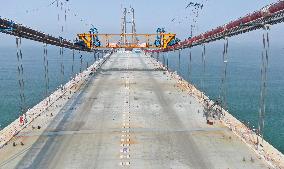 CHINA-GUANGDONG-LINGDINGYANG BRIDGE-CONSTRUCTION (CN)