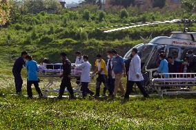 NEPAL-LALITPUR-HELICOPTER CRASH-INJURED-TRANSFER