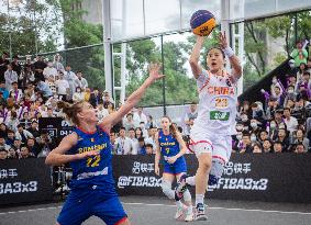 (SP)CHINA-WUHAN-3X3 BASKETBALL-FIBA WOMEN'S SERIES-CHINA VS ROMANIA (CN)