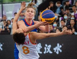 (SP)CHINA-WUHAN-3X3 BASKETBALL-FIBA WOMEN'S SERIES-CHINA VS ROMANIA (CN)