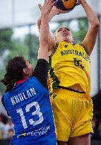 (SP)CHINA-WUHAN-3X3 BASKETBALL-FIBA WOMEN'S SERIES-MONGOLIA VS AUSTRALIA (CN)