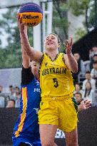 (SP)CHINA-WUHAN-3X3 BASKETBALL-FIBA WOMEN'S SERIES-MONGOLIA VS AUSTRALIA (CN)