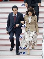 Japan PM Kishida returns from S. Korea