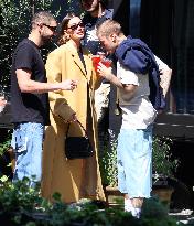 Justin Bieber and Hailey Bieber shopping in New York
