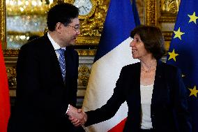 French And Chinese Foreign Ministers Meet - Paris