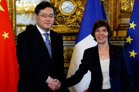 French And Chinese Foreign Ministers Meet - Paris