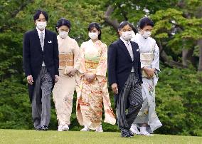 Japan imperial family at garden party