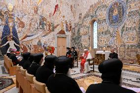 Pope Francis With His Holiness Tawadros Ii At A Common Prayer - Vatican