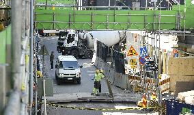 The collapse of a temporary walking bridge in Espoo