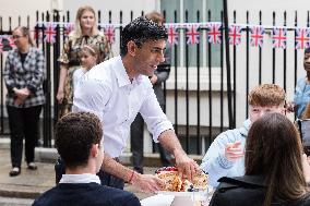 Coronation Big Lunch In Downing Street In London