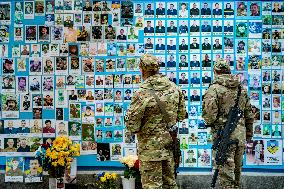 Memory Wall Of Fallen Defenders In The Russian Invasion Of Ukraine