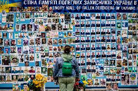 Memory Wall Of Fallen Defenders In The Russian Invasion Of Ukraine