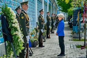 Ursula von der Leyen visits Kyiv to mark Europe Day.