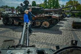 Ursula von der Leyen visits Kyiv to mark Europe Day.